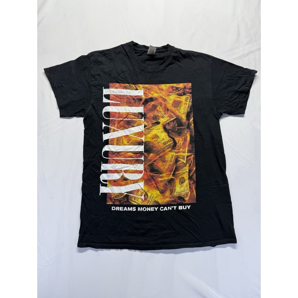 Luxury Flames Money graphic tee Black M Dreams Money Can't Buy Gildan